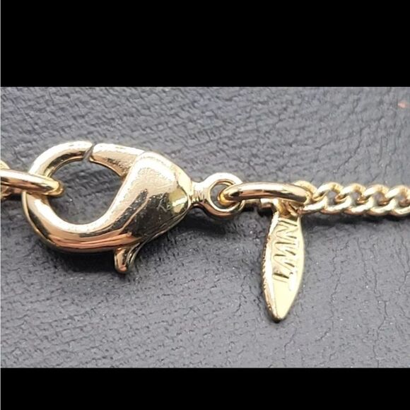 Signed Avon Faux Ruby Red Faceted & Rhinestone Gold Tone Necklace Stunning - Picture 11 of 12